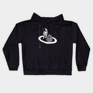 Astronaut Fishing Kids Hoodie